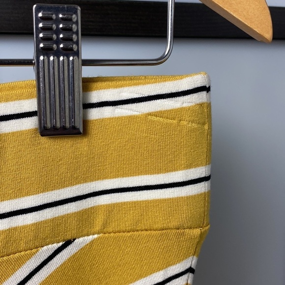 Westport Stripe Maxi Long Yellow Black White  Skirt Elastic Waist Size Medium - Picture 14 of 17